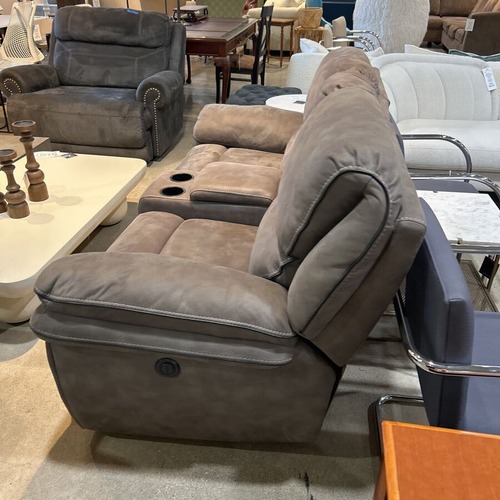 Used Microfiber Dual Power w Center Console Loveseat for sale on AptDeco