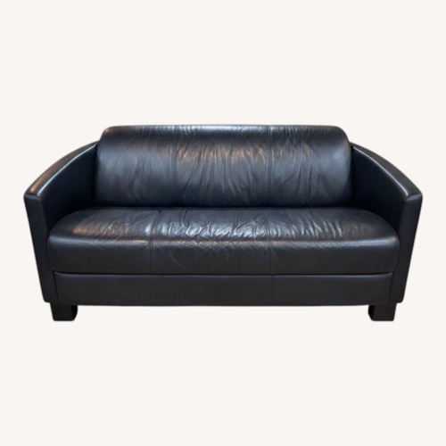 Used Calia Italia Italian Art Deco Leather Sofa for sale on AptDeco