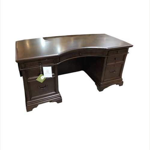 Used Hawthorne Carmel Brown Curved Executive Desk for sale on AptDeco