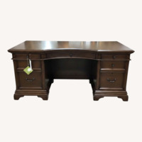 Hawthorne Carmel Brown Curved Executive Desk