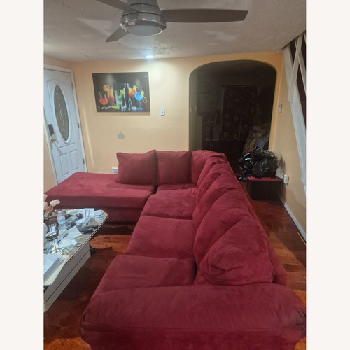Used Red 2 Piece Sectional for sale on AptDeco