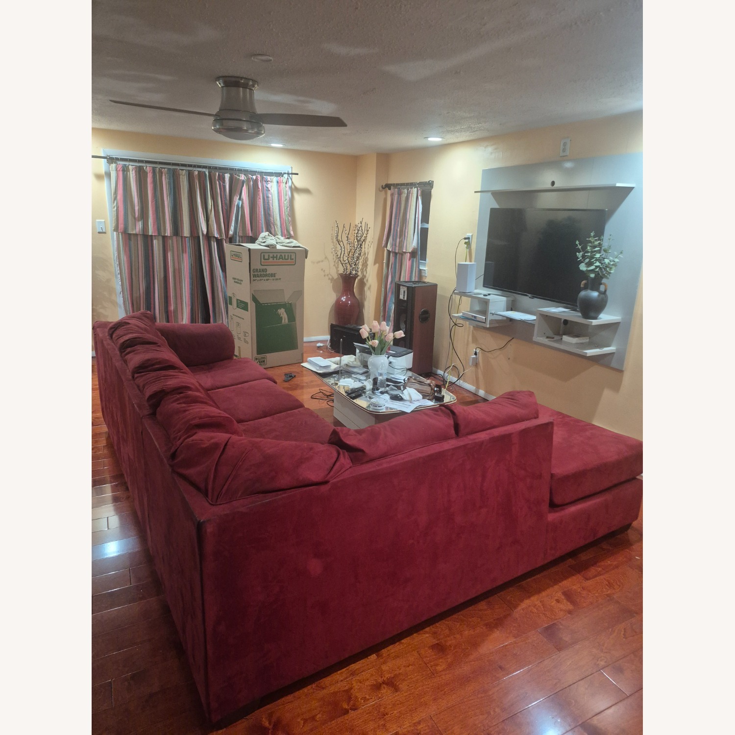 Red 2 Piece Sectional - image-3