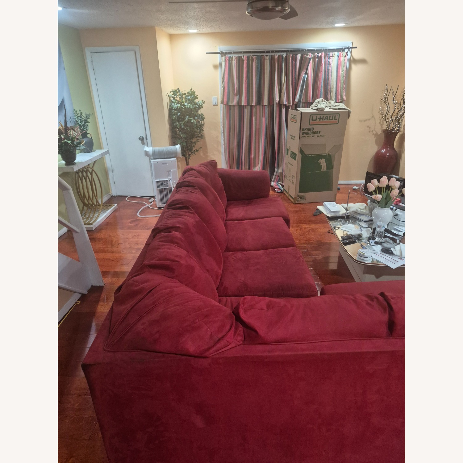 Red 2 Piece Sectional - image-2