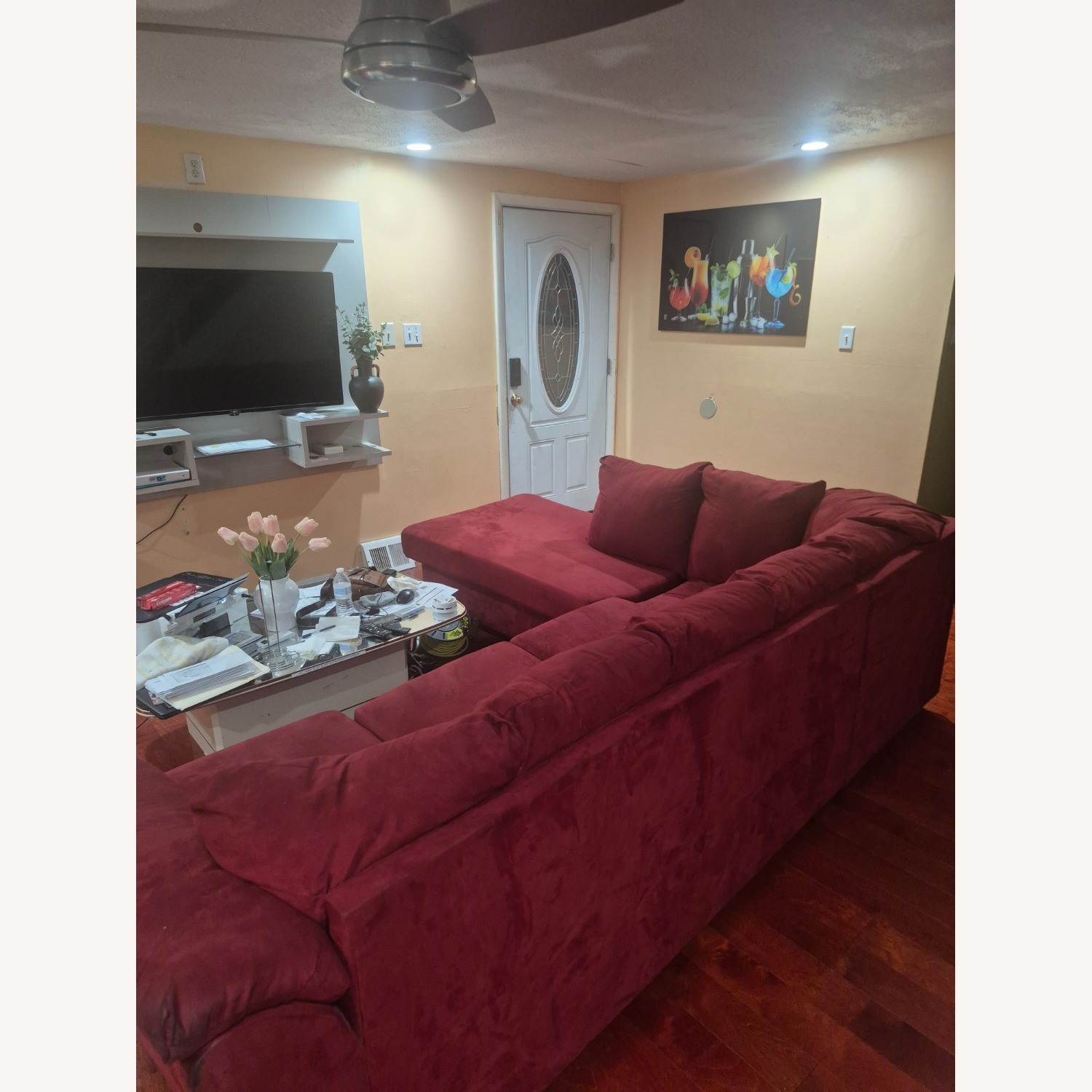 Red 2 Piece Sectional - image-7
