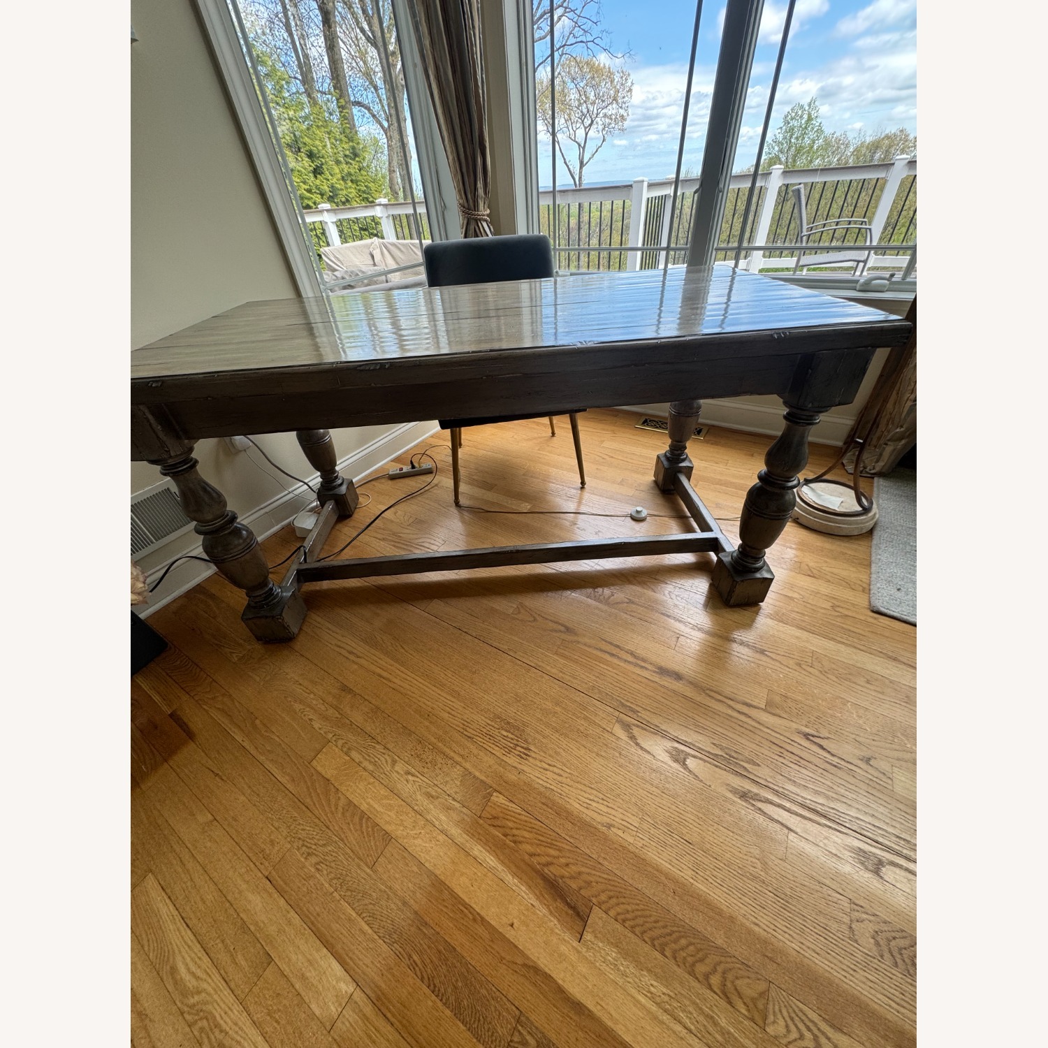 Town & Country Furniture Light Gray Wood Desk - image-1