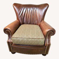 Ralph Lauren Dark Brown Leather Armchair