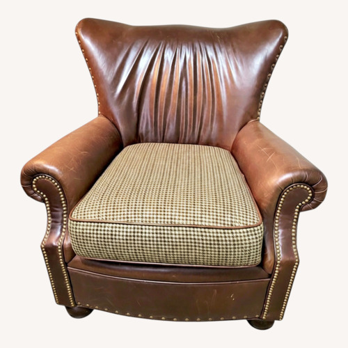 Used Ralph Lauren Dark Brown Leather Armchair for sale on AptDeco