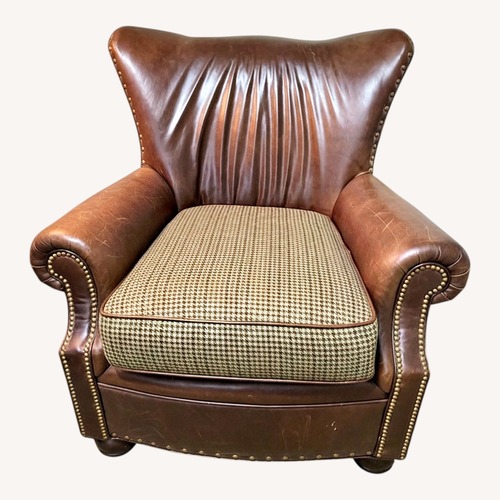 Used Ralph Lauren Dark Brown Leather Armchair for sale on AptDeco
