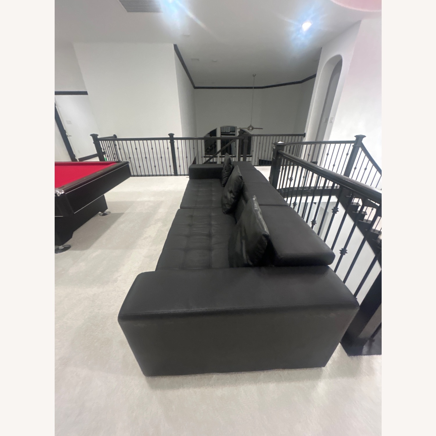 Modani Black Leather 2 Piece Sectional - image-3