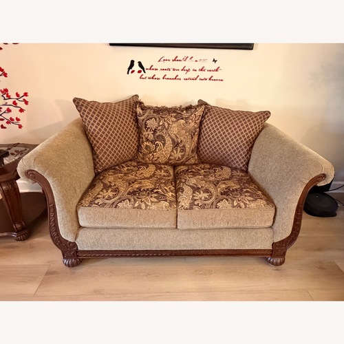 Used Brookshire Loveseat with Pillows for sale on AptDeco