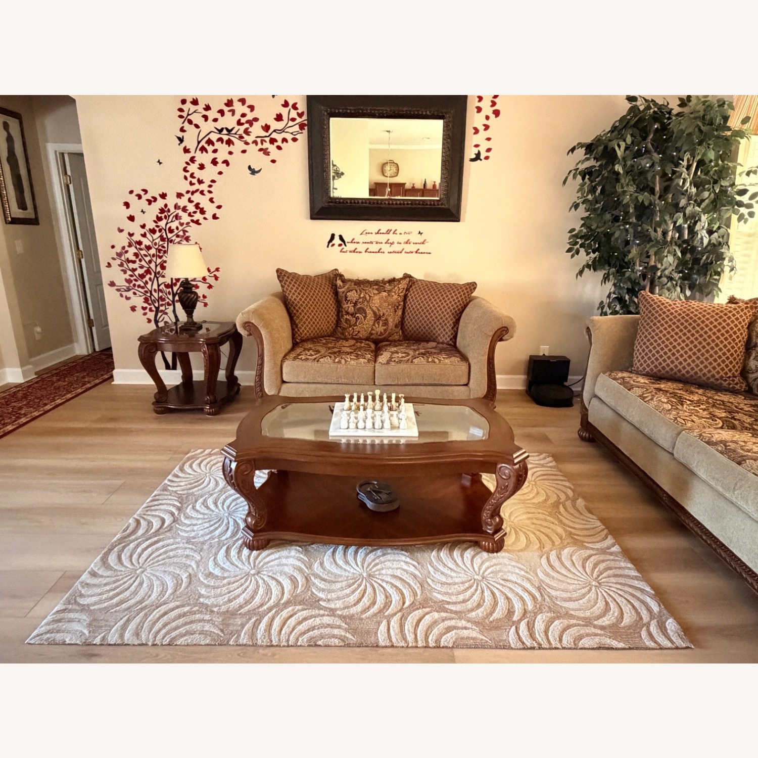 Ashley Furniture Yardsley Dark Cherry Coffee Table - image-2