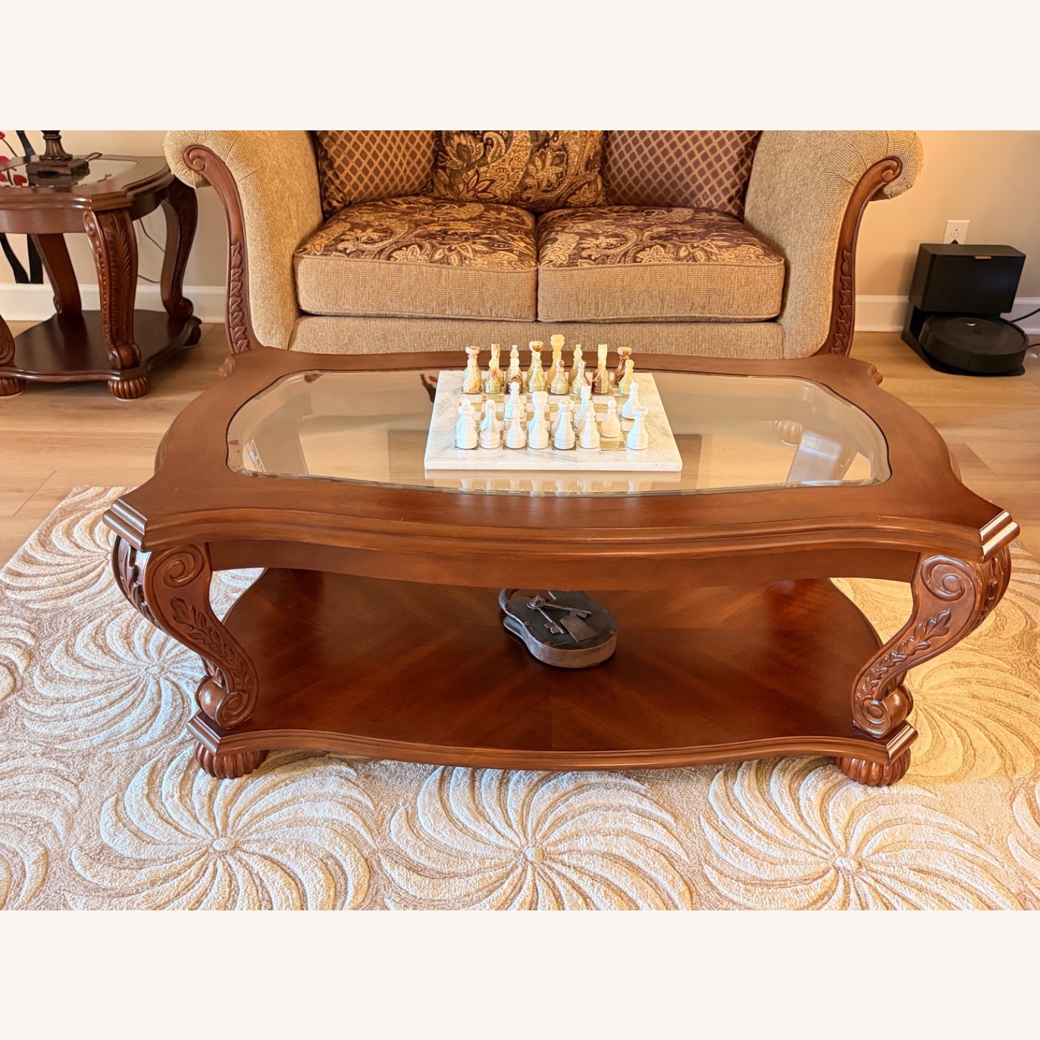 Ashley Furniture Yardsley Dark Cherry Coffee Table - image-1