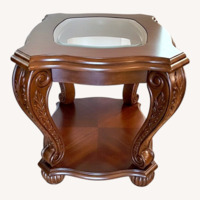 Ashley Furniture Yardsley Dark Cherry Wood Side Tables