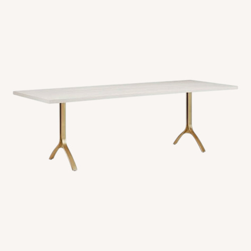 Used West Elm Avery Dining Table with 8 Matching Chairs  for sale on AptDeco