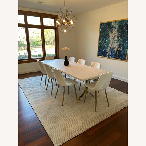 Used West Elm Avery Dining Table with 8 Matching Chairs  for sale on AptDeco