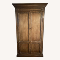 KRIESS Dark Brown Wood Armoire