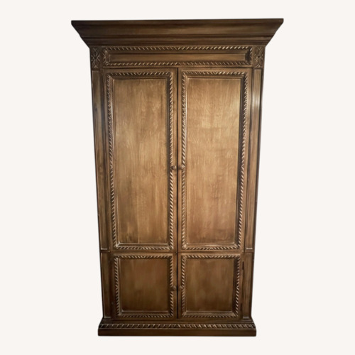 Used KRIESS Dark Brown Wood Armoire for sale on AptDeco