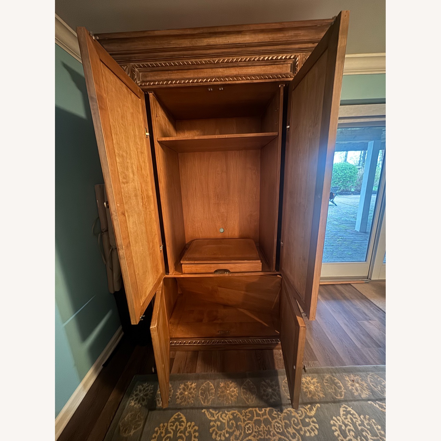 KRIESS Dark Brown Wood Armoire - image-2