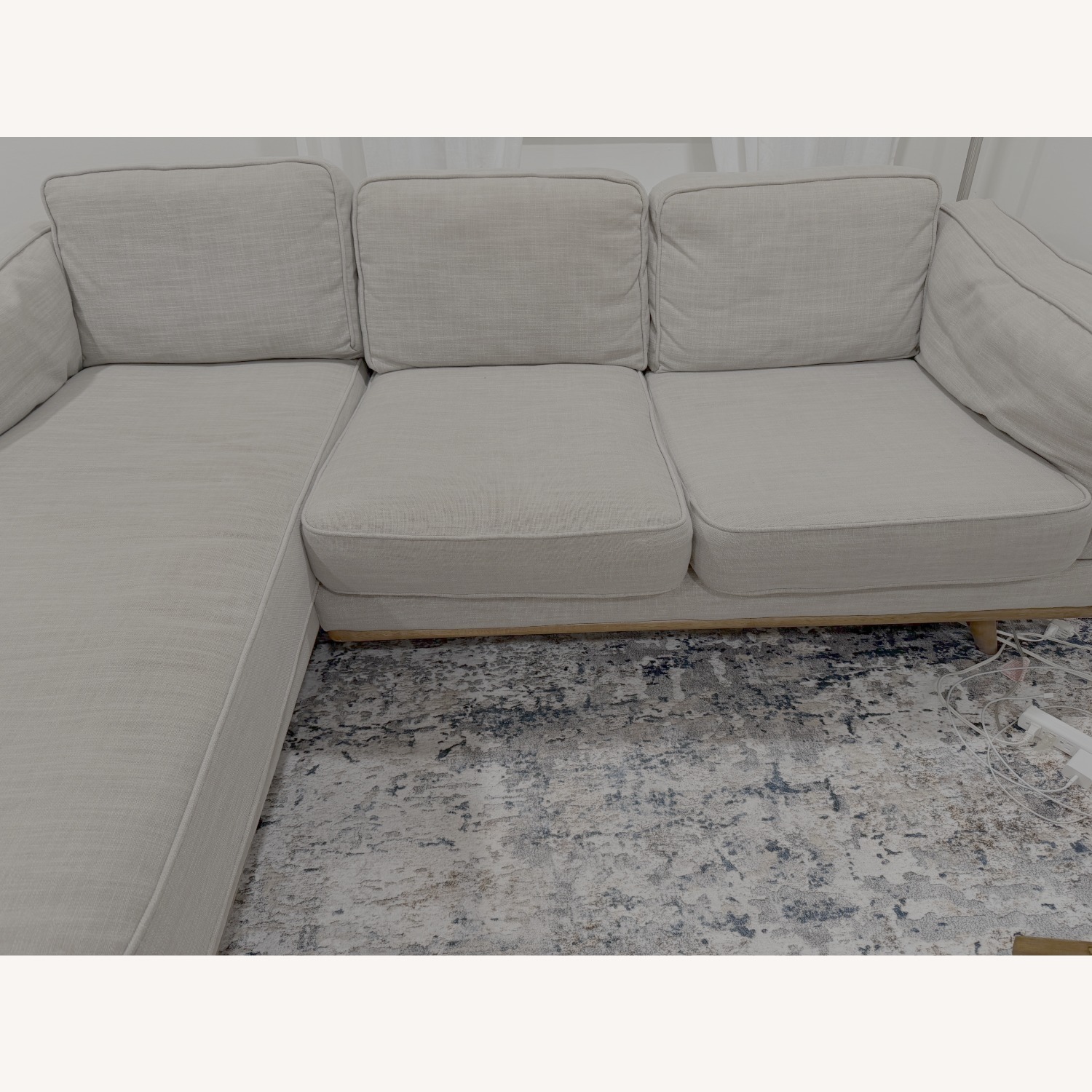 Article Timber 93" Left Sectional - Rain Cloud Gray - image-2