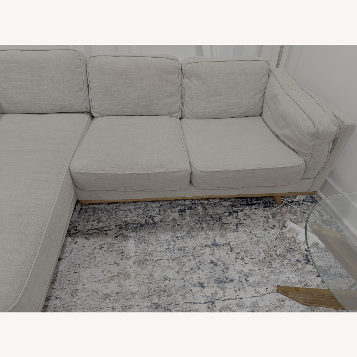 Article Timber 93" Left Sectional - Rain Cloud Gray - image-3