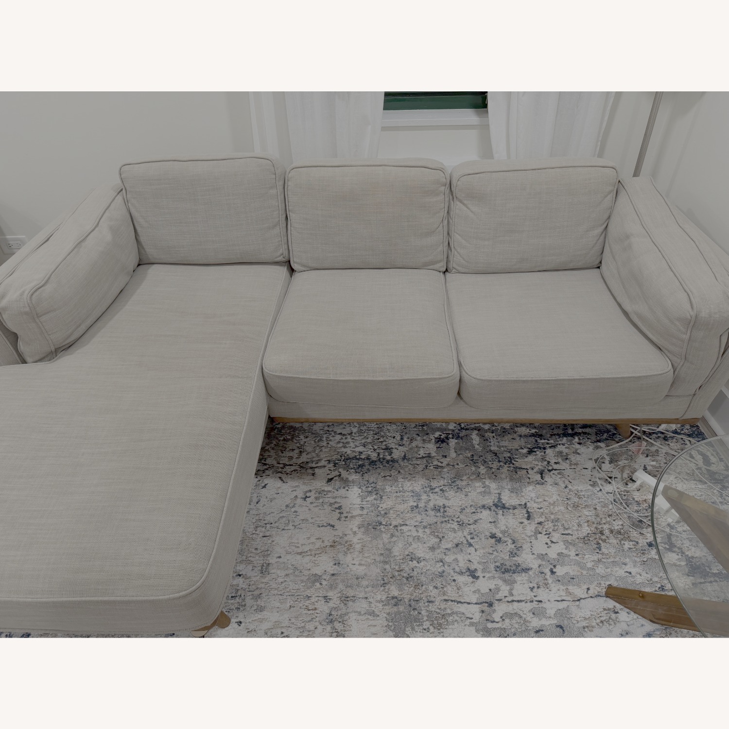 Article Timber 93" Left Sectional - Rain Cloud Gray - image-4