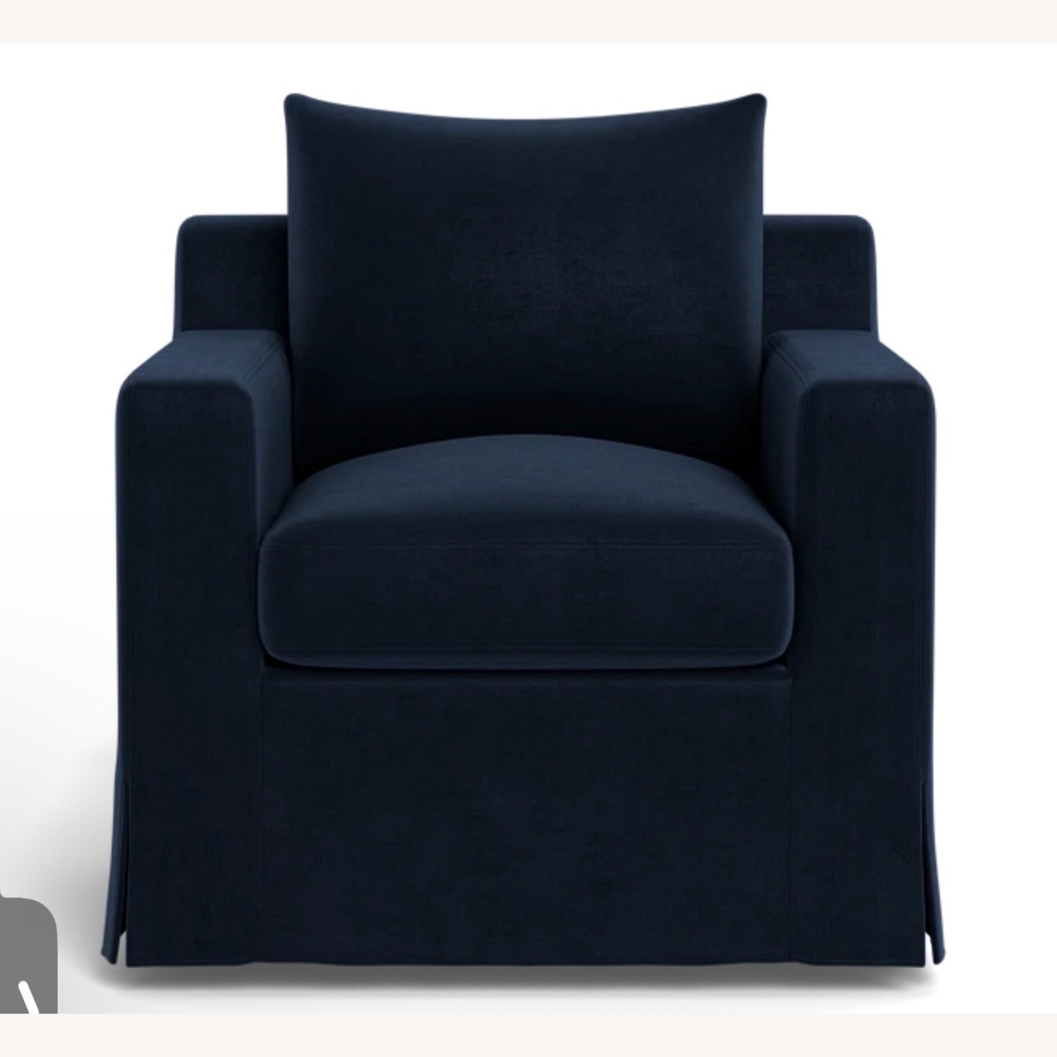 Interior Define Blue Sloan Slipcovered Swivel Chair - image-1