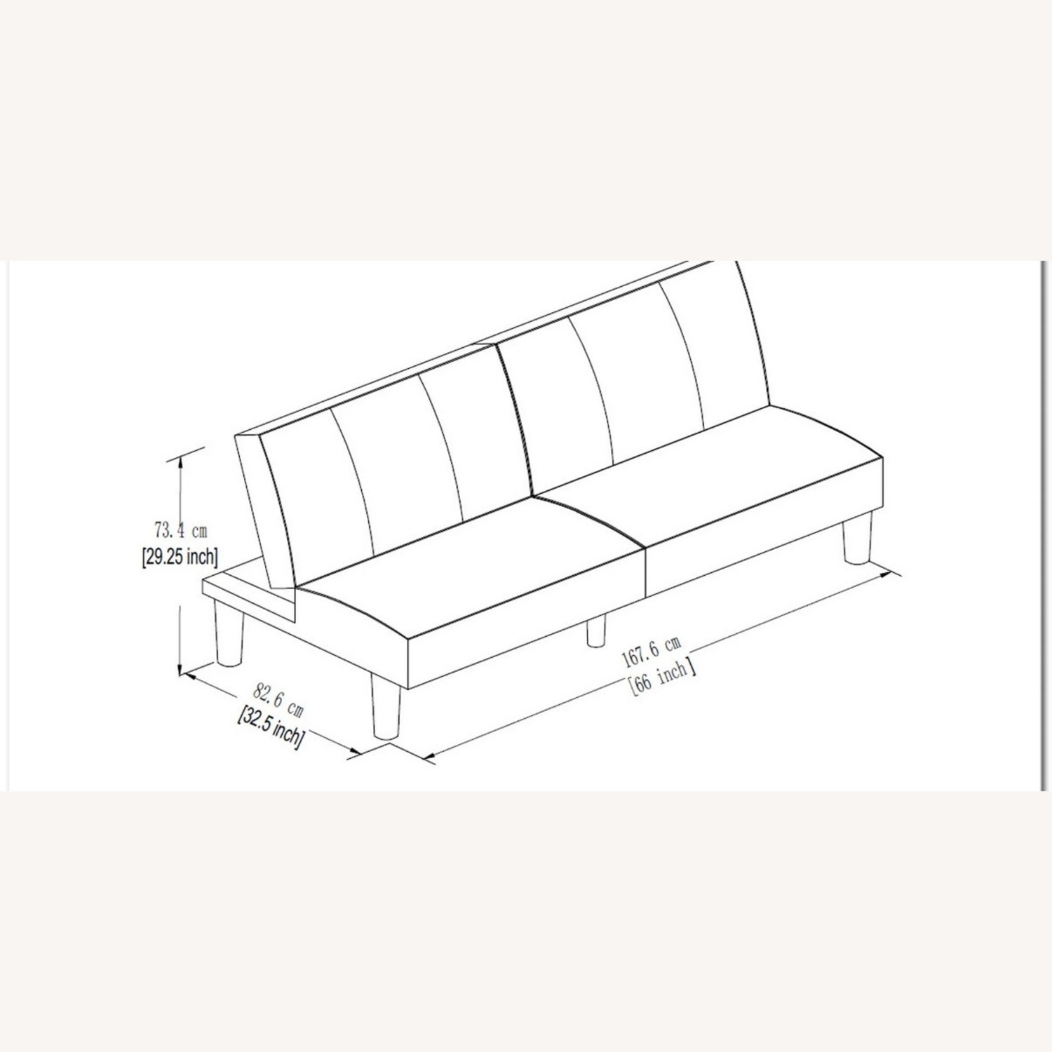 Dorm Light Gray Sleeper Sofa - image-1