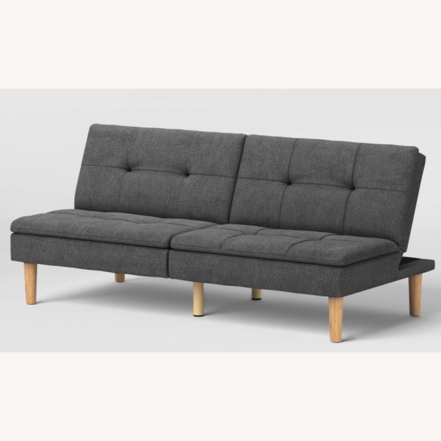 Dorm Light Gray Sleeper Sofa - image-3