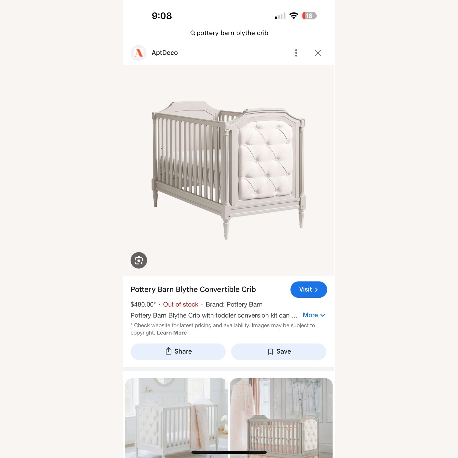 Pottery Barn Kids Blythe White Wood Crib - image-2
