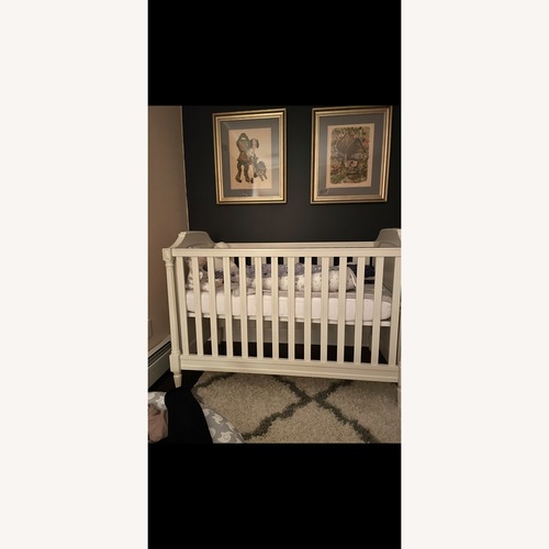 Used Pottery Barn Kids Blythe White Wood Crib for sale on AptDeco