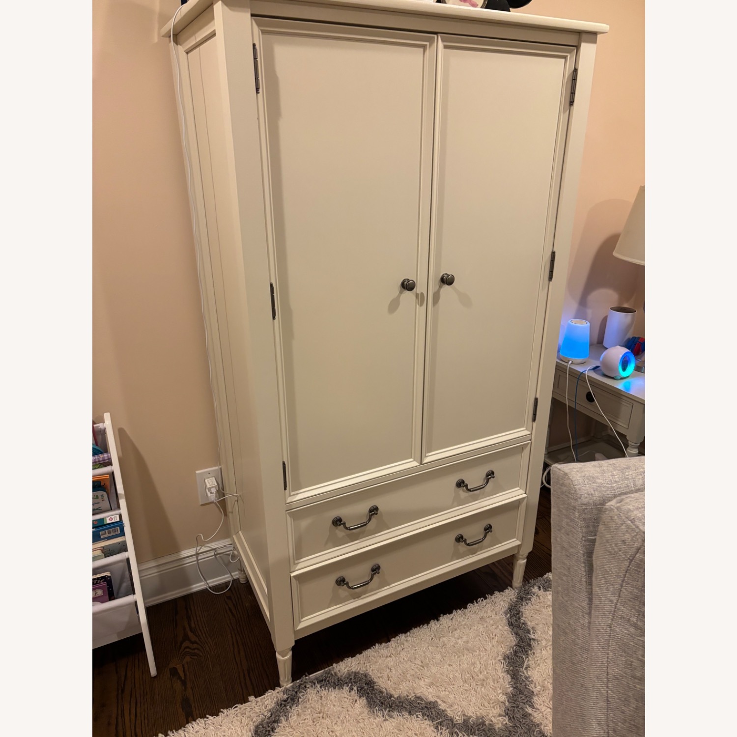 Pottery Barn Kids Blythe White Wood Armoire - image-1