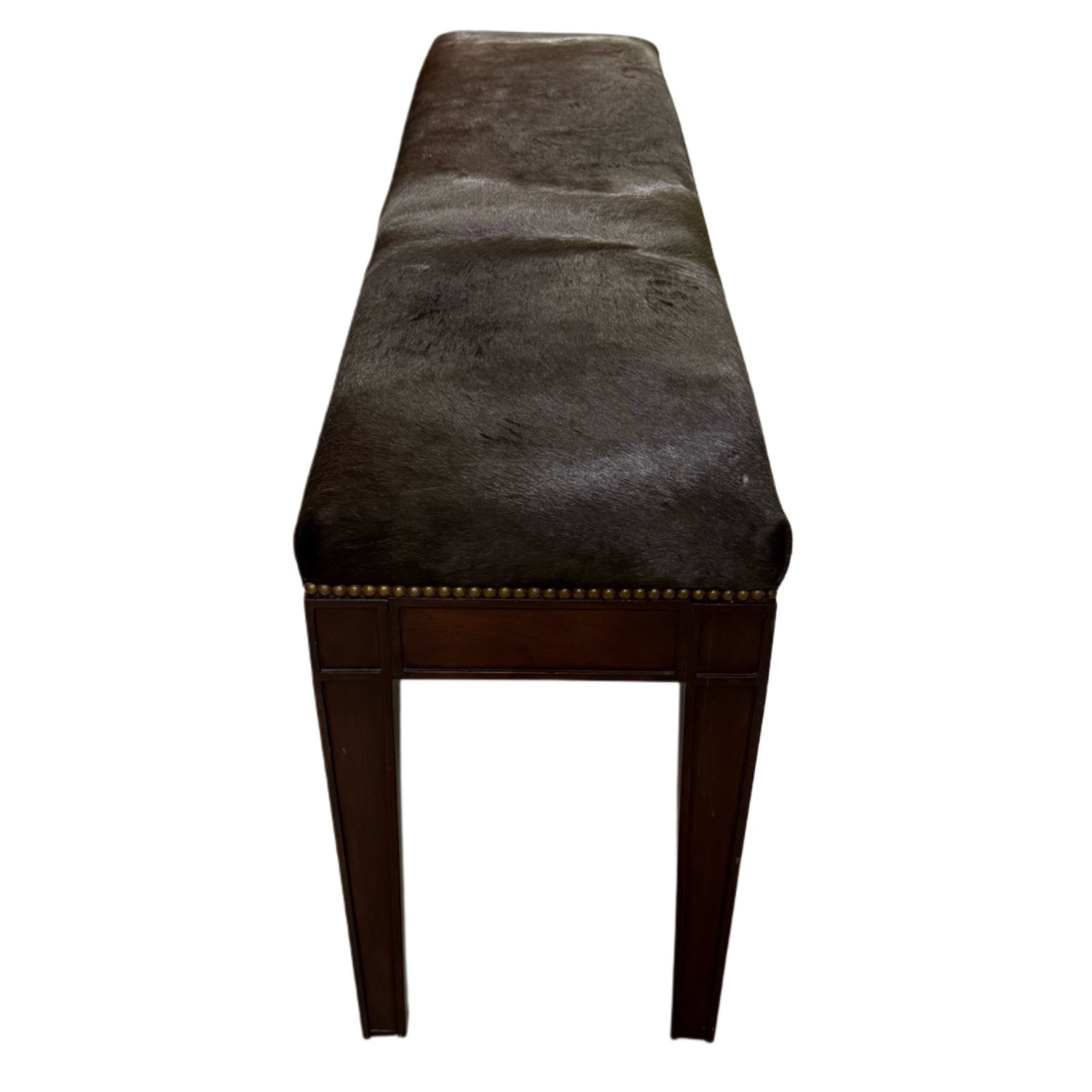 Pony Hair Upholstered Quality Bench - image-5