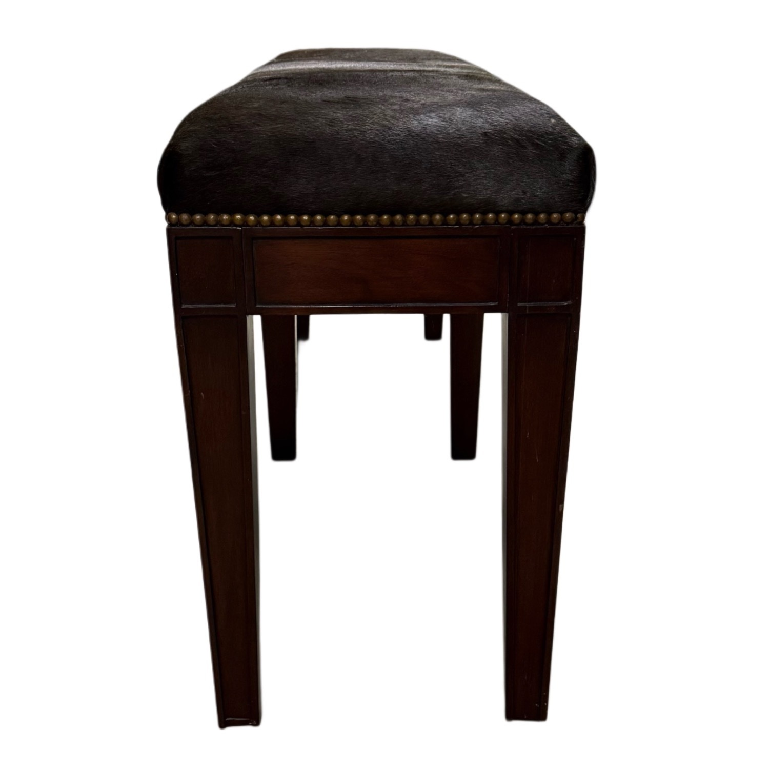 Pony Hair Upholstered Quality Bench - image-3