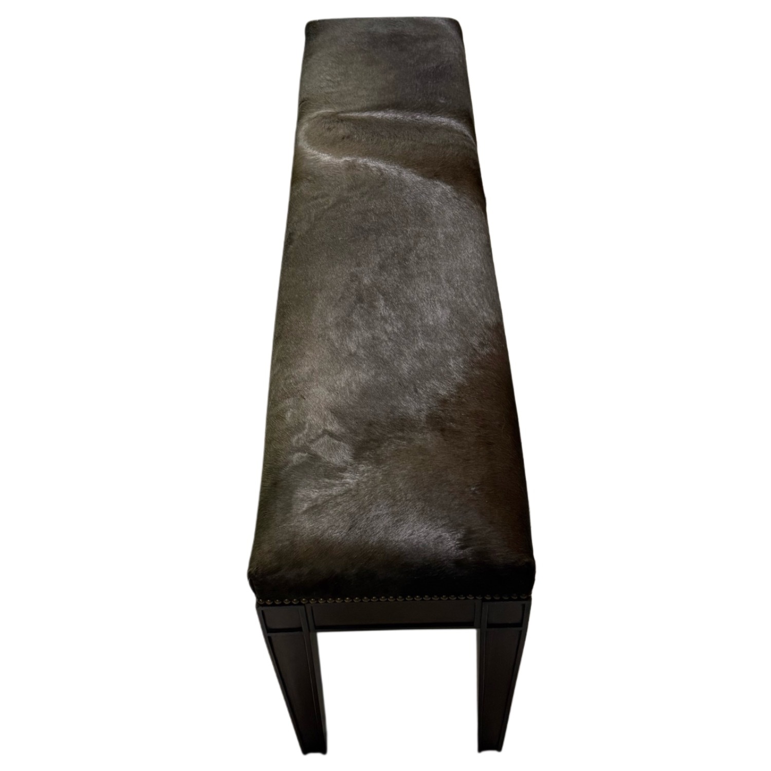 Pony Hair Upholstered Quality Bench - image-6