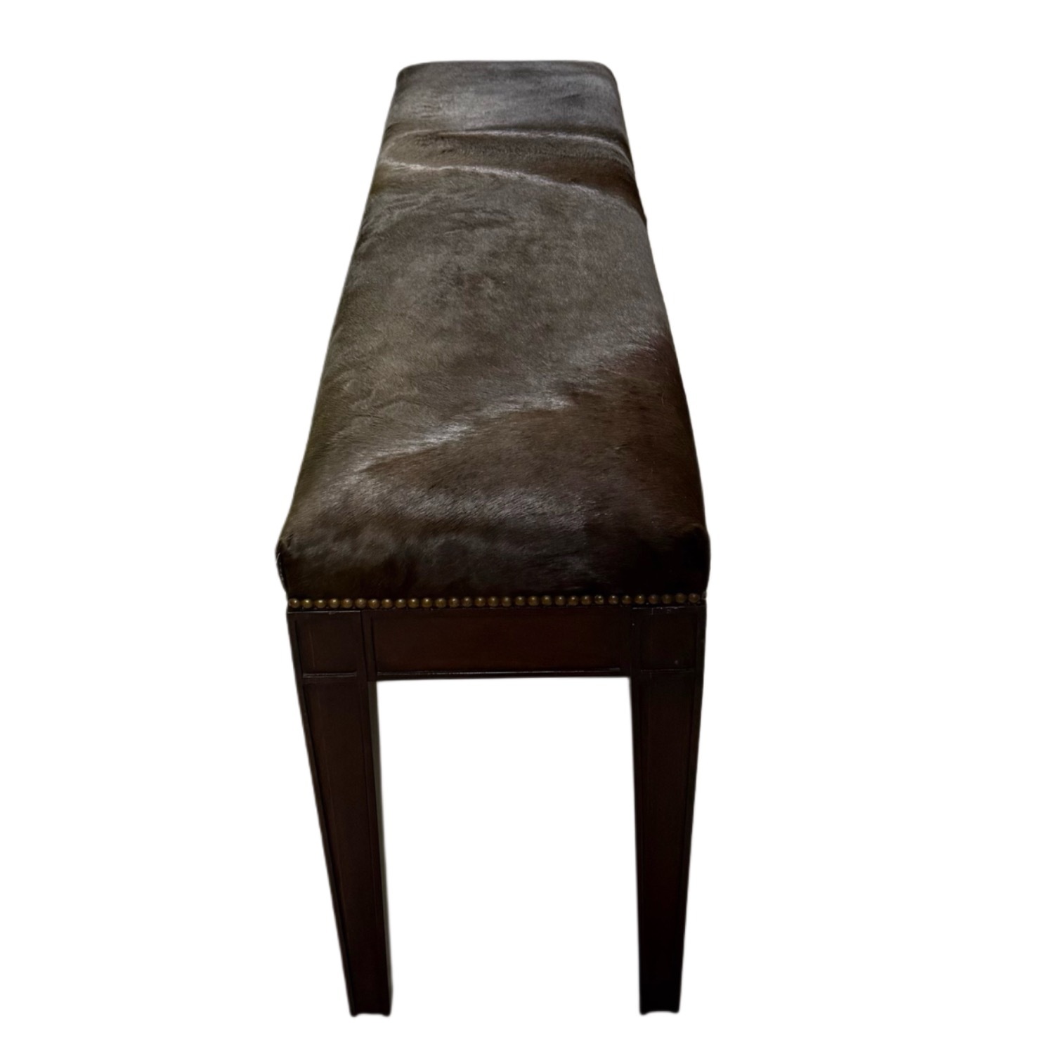 Pony Hair Upholstered Quality Bench - image-9