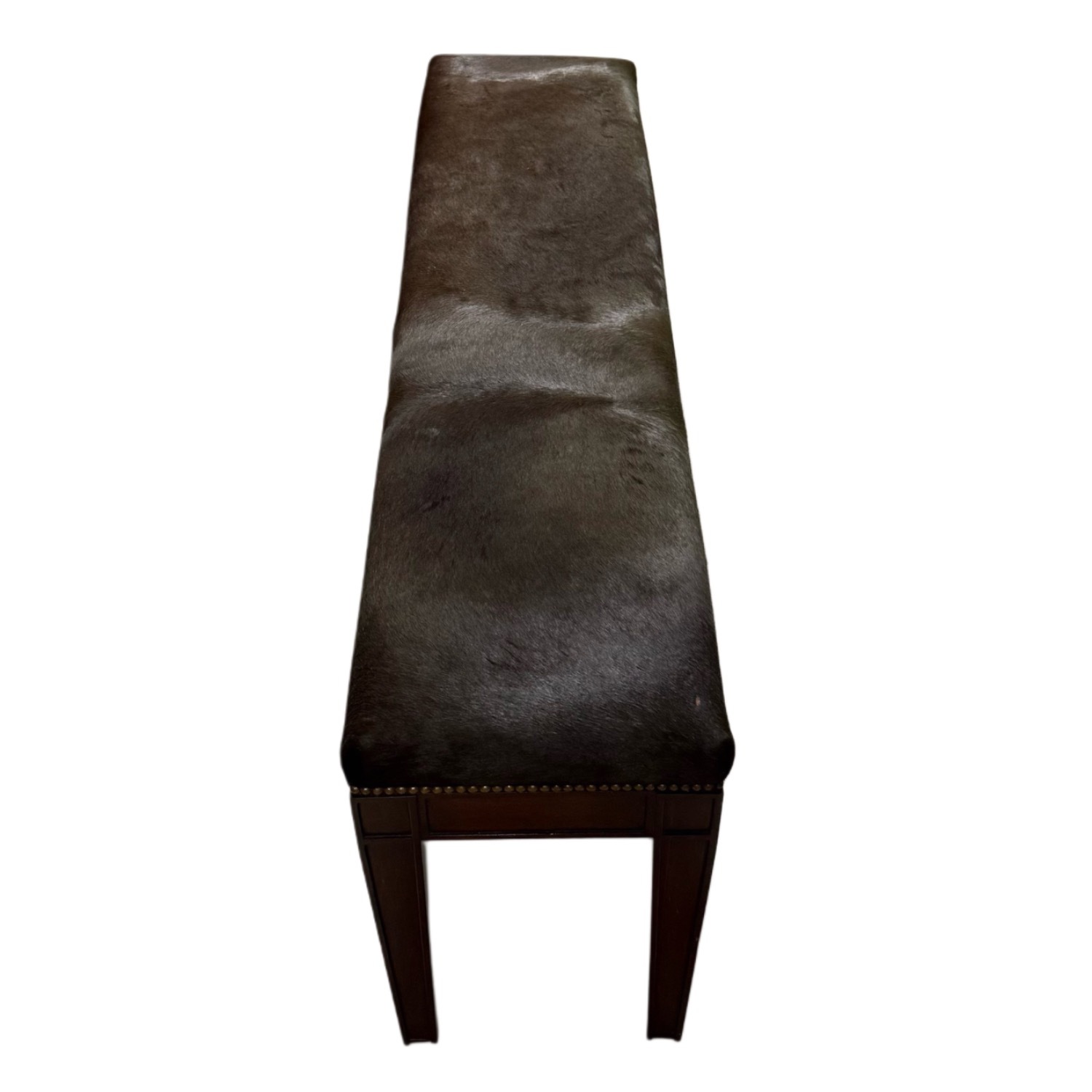 Pony Hair Upholstered Quality Bench - image-4