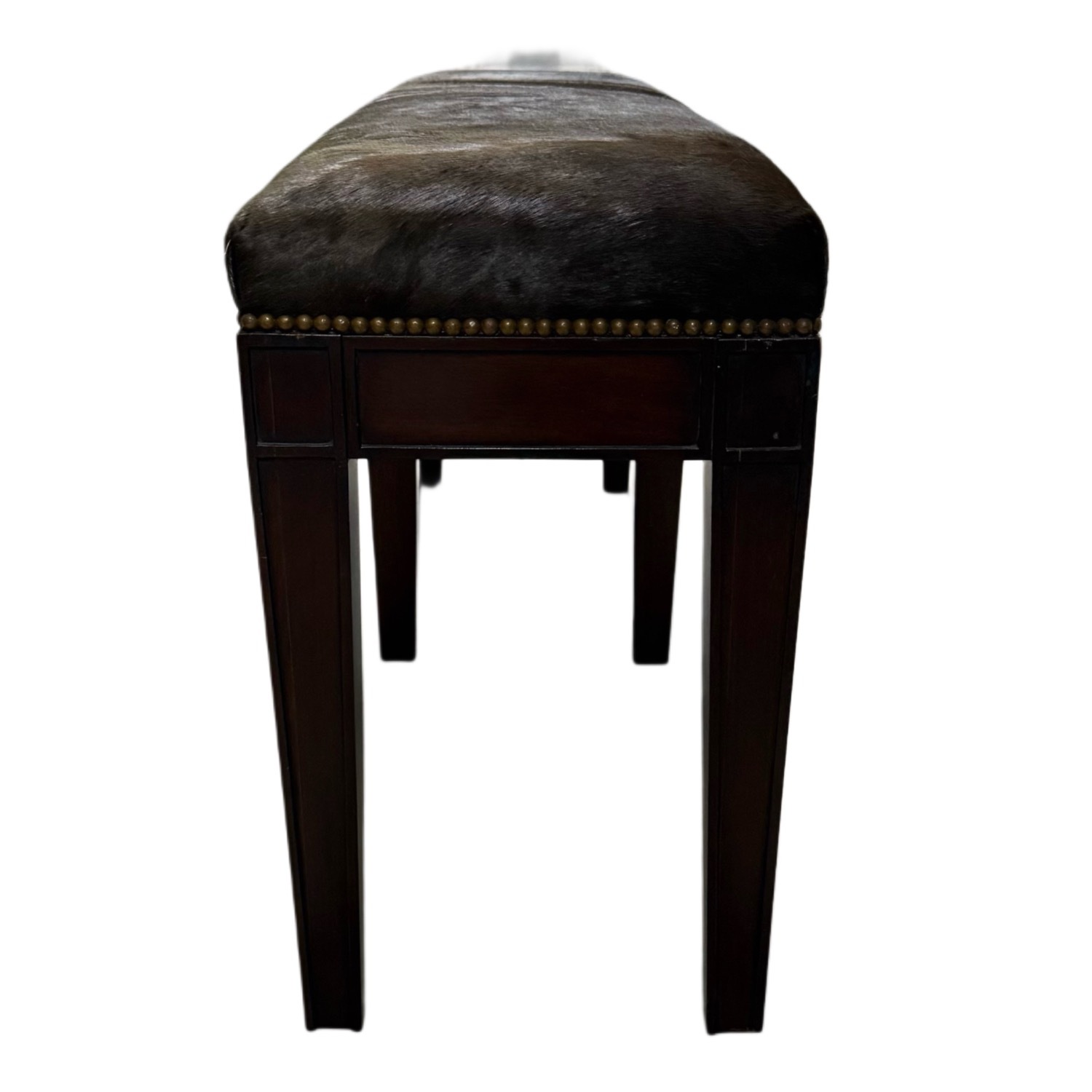 Pony Hair Upholstered Quality Bench - image-8