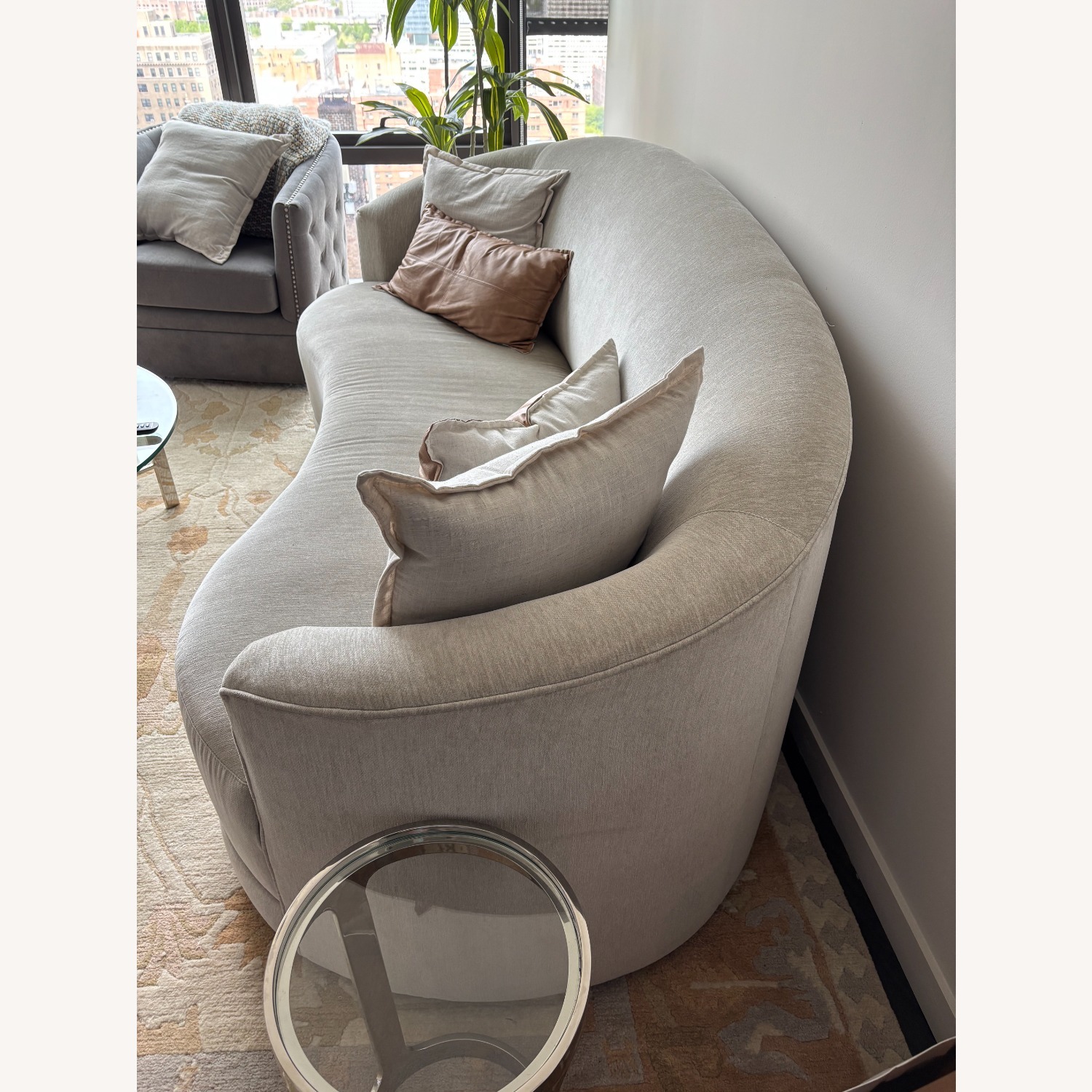 Crate & Barrel Infiniti Natural Fabric 2 Seater Sofa - image-2