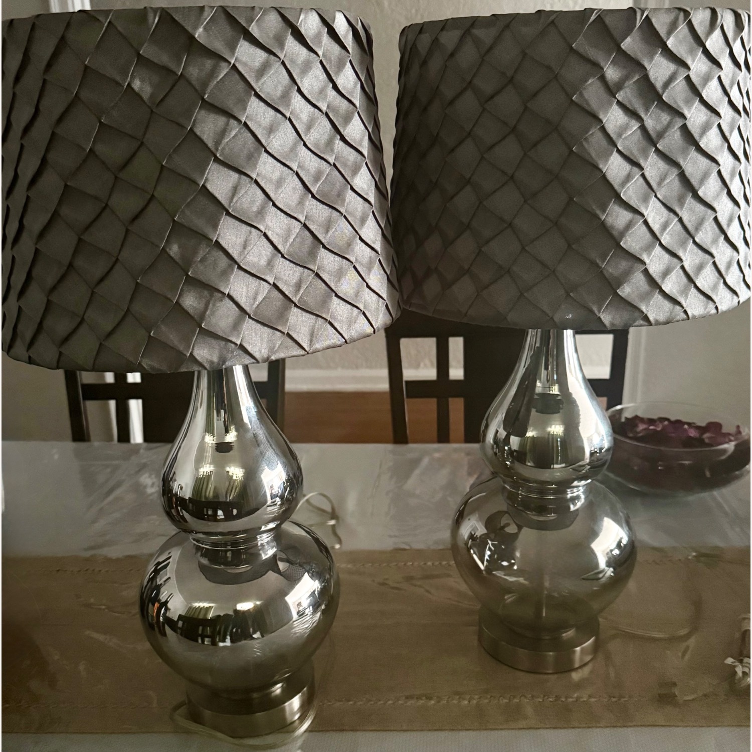 Safavieh Silver Glass Table Lamps - image-3