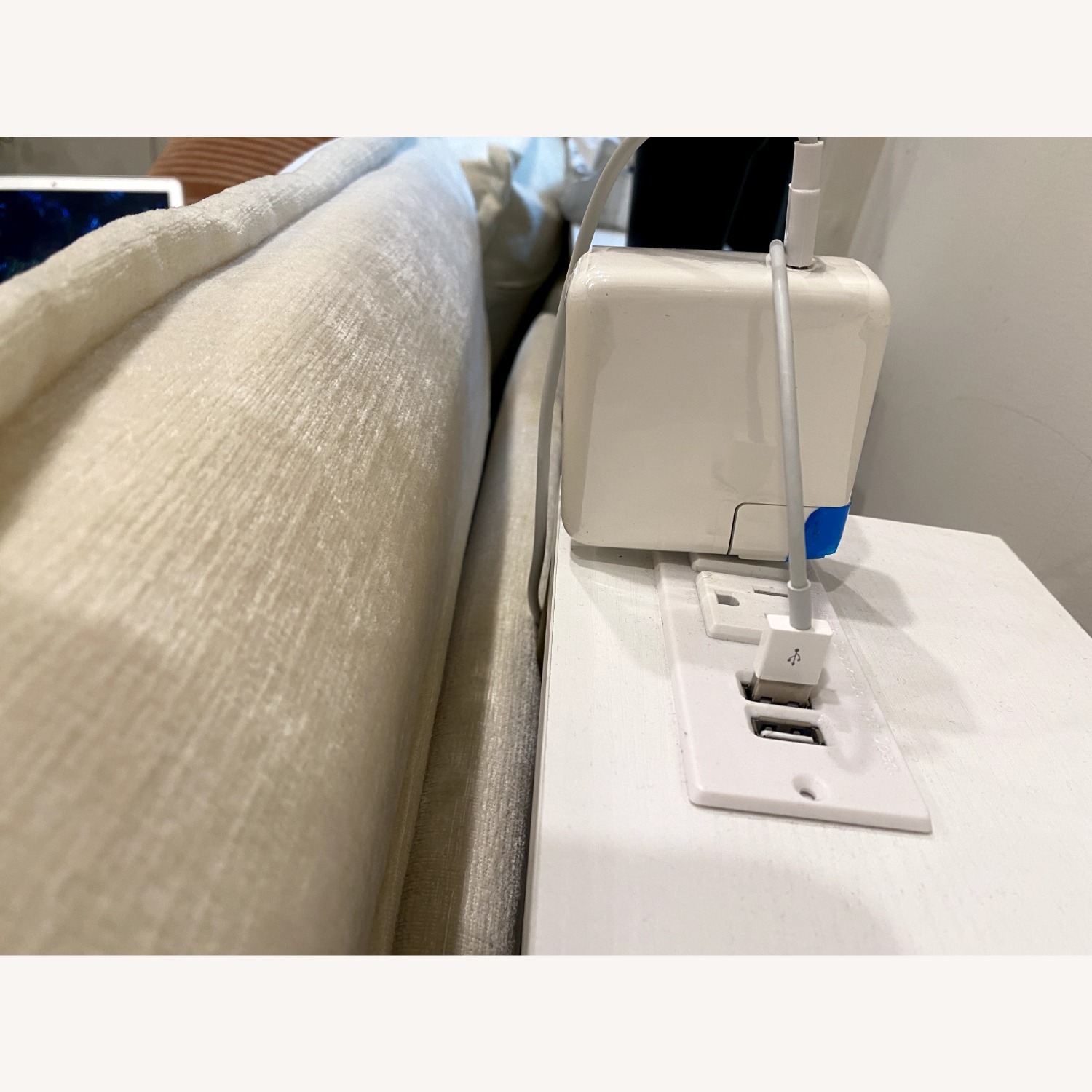 White Narrow Sofa/Console Table - image-3