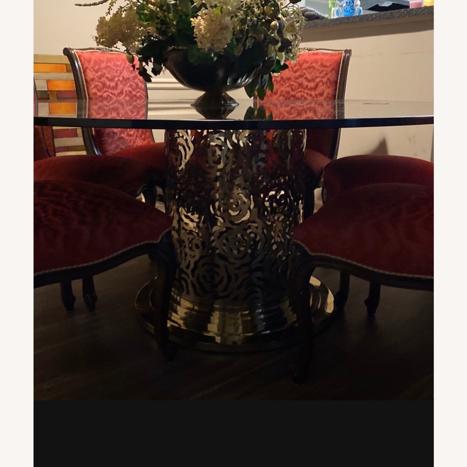 Black Metal Dining Table - image-3