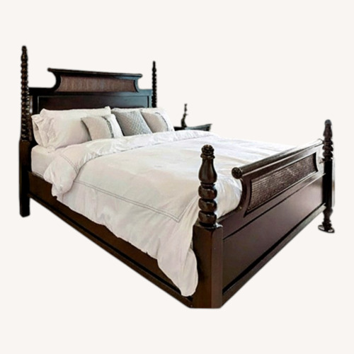 Used Tommy Bahama Royal Kahala Dark Brown King Bed for sale on AptDeco