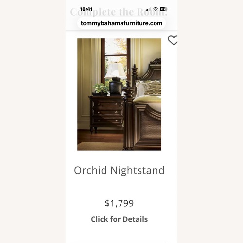 Used Tommy Bahama Royal Kahala Dark Brown King Bed for sale on AptDeco