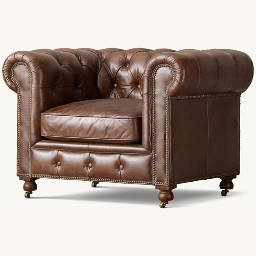 Used Restoration Hardware Kensington Leather Chair for sale on AptDeco