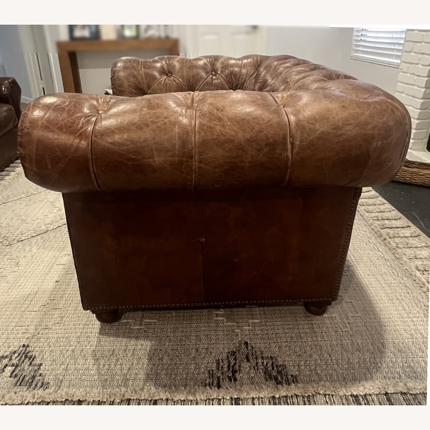 Restoration Hardware Kensington Leather Chair - image-4