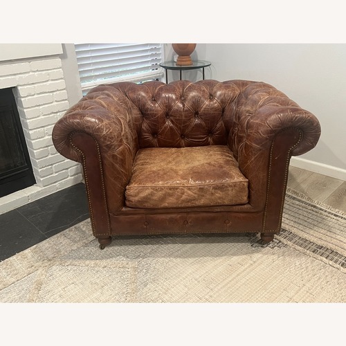Used Restoration Hardware Kensington Leather Chair for sale on AptDeco