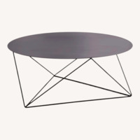 West Elm Eric Trine Black Round Coffee Table 