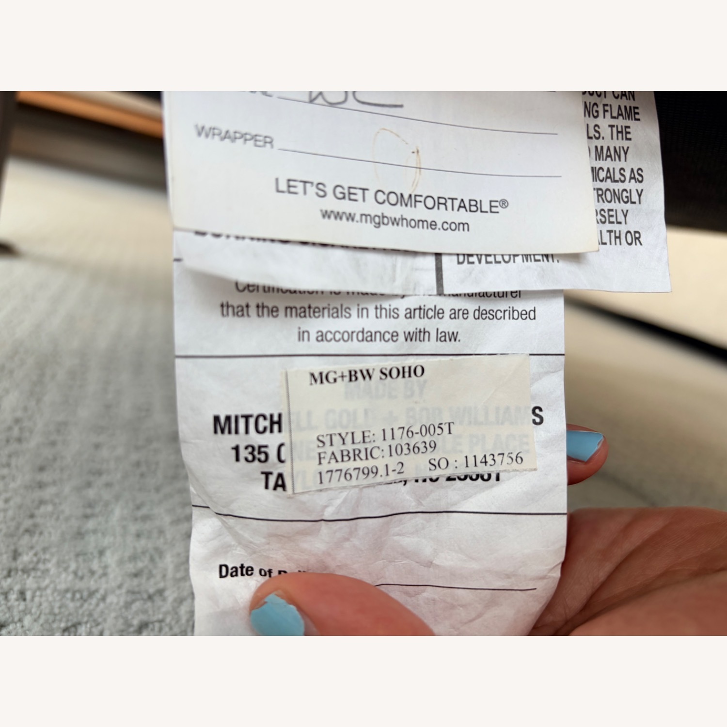 Mitchell Gold + Bob Williams Vivianne Avignon Light Gray Armchair - image-7