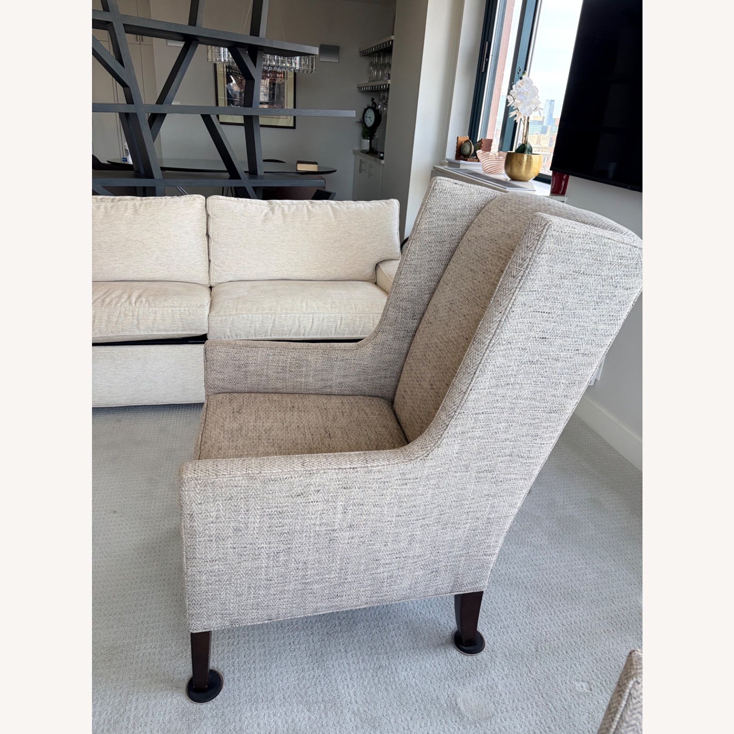 Mitchell Gold + Bob Williams Vivianne Avignon Light Gray Armchair - image-6