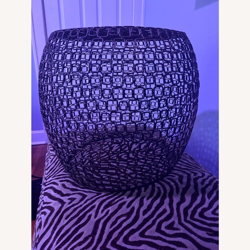 Used Metal Drum Side Table Side Table for sale on AptDeco